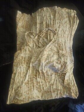 Tommy Bahama Floral Tie-Strap Sundress in Cream and Tan